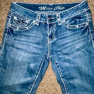 MISS CHIC cut off Jean shorts EUC